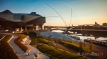 Jardins musee confluence avec pont raymond barre