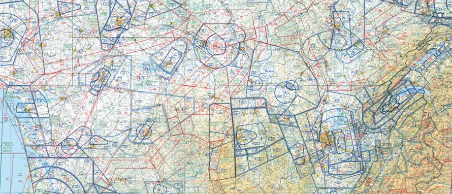 Carte de l'espace aérien