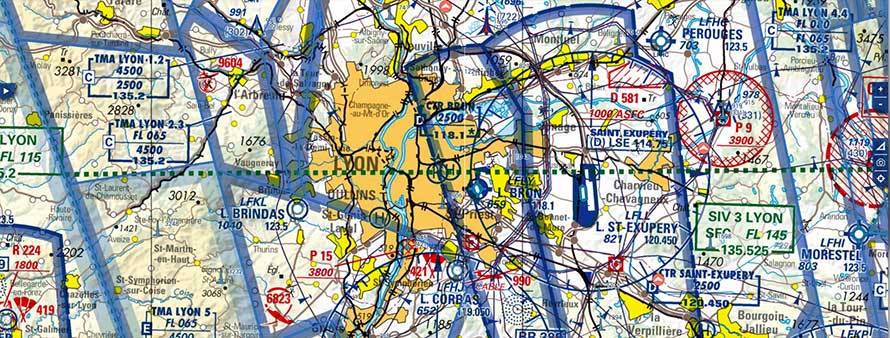 Carte OACI de Lyon