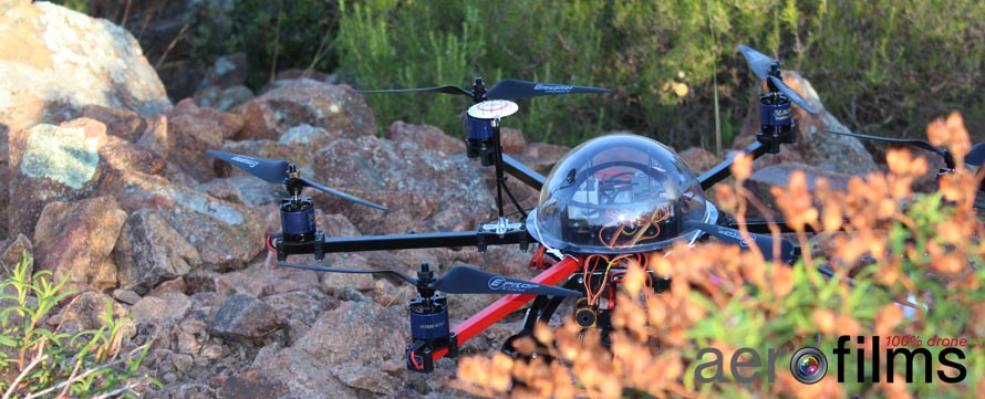 Hexacoptere dans le massif de l'Esterel