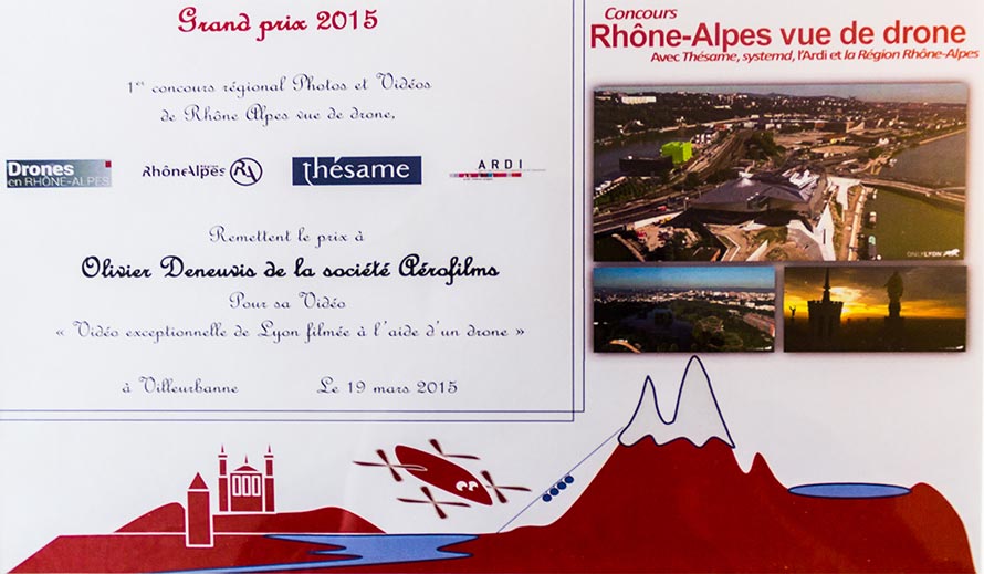 Grand prix du festival Rhône-Alpes vue par drone