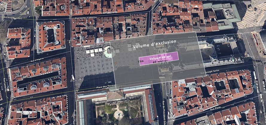 Dispositif de protection des tiers, Place des Terreaux à Lyon