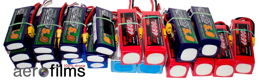 Batteries LiPo pour la prise de vues aériennes avec drone