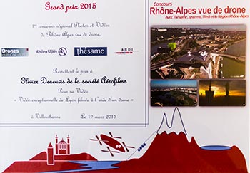 Aerofilms remporte le 1er prix du festival Rhône-Alpes vue par drone